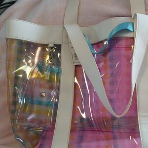 NOBO Pink and Yellow Tote Bag with Vibrant Design